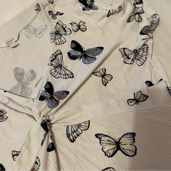 Butterfly print v neck shirt candies - Picture 7 of 10